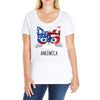 4th of July Ladies Curvy T-Shirt