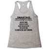 Smartass November Girl Racerback Tank