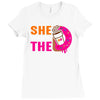 She Wants The D - Dunkin Donuts Ladies Fitted T-Shirt