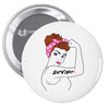 girl power survivor breast cancer Pin-back button