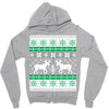 reindeer christmas ugly sweater Zipper Hoodie