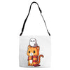 brave kitty Adjustable Strap Totes