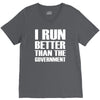 i run better than the government V-Neck Tee