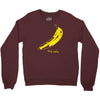 retro velvet underground andy warhol banana rock black t shirt sz s m Crewneck Sweatshirt