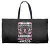 Never Underestimate The Strength Of A Breast Cancer Warrior Weekender Totes