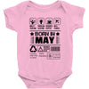 Born In May Baby Onesie