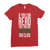 if you can read this, you are camping too close Ladies Fitted T-Shirt
