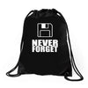 never forget 3.5 floppies Drawstring Bags