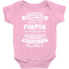 Super Cool Pawpaw Of A Freaking Awesome Granddaughter Baby Onesie