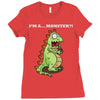 oh no monster Ladies Fitted T-Shirt
