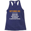 September Girl Hated By Many Racerback Tank