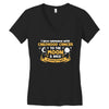 I Love Someone with Childhood Cancer to The Moon and Back to Infinity Women's V-Neck T-Shirt