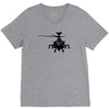 military attach helicopter gunship V-Neck Tee