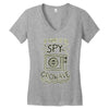 be aware of the spy crowave Women's V-Neck T-Shirt
