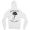 drop fast die last back Zipper Hoodie