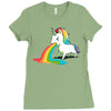 where rainbows come from (green) Ladies Fitted T-Shirt