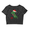 christmas dinosaur Crop Top