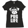 pug life dog tee new Ladies Fitted T-Shirt
