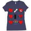 ls lesbian full heart Ladies Fitted T-Shirt