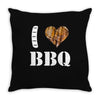 I love BBQ Throw Pillow