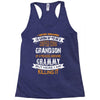 Super Cool Grandson Of A Freaking Awesome Grammy Racerback Tank