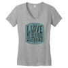 i love my beared husband Women's V-Neck T-Shirt
