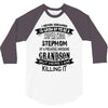 Super Cool Stepmom Of A Freaking Awesome Grandson 3/4 Sleeve Shirt