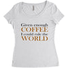 given enough coffee Women's Triblend Scoop T-shirt