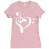 music heart rock baseball jersey Ladies Fitted T-Shirt