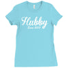 hubby since 2015 funny Ladies Fitted T-Shirt