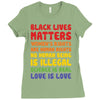 black lives matters, women's rights are human rights Ladies Fitted T-Shirt