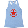 military starfunny retro army war vietnam usa britain fashion Racerback Tank