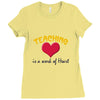 teaching is a work of heart Ladies Fitted T-Shirt