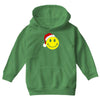 smiley face wears santa hat merry christmas Youth Hoodie