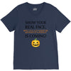 show your real face, halloween is coming V-Neck Tee