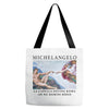 Michelangelo Creation of Adam Tote Bags