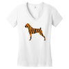 tiger pattern Women's V-Neck T-Shirt