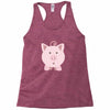 cute surprised pig pig Racerback Tank