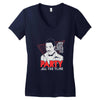 my girl wants to party all the time Women's V-Neck T-Shirt