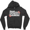 blessed sister with flower white color Zipper Hoodie