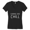 gaming and chill Women's V-Neck T-Shirt