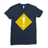 warning Ladies Fitted T-Shirt