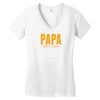 Papa Noun Definition Women's V-Neck T-Shirt
