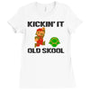 kickin it old skool Ladies Fitted T-Shirt
