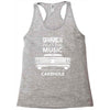 driver picks the music passenger shuts his cakehole Racerback Tank