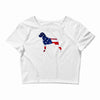 patriotic boxer Crop Top