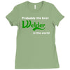 probably best welder in the world Ladies Fitted T-Shirt