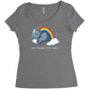 real unicorns have curves Women's Triblend Scoop T-shirt