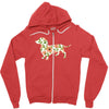 dachshund flower Zipper Hoodie