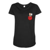 saitama pocket Maternity Scoop Neck T-shirt